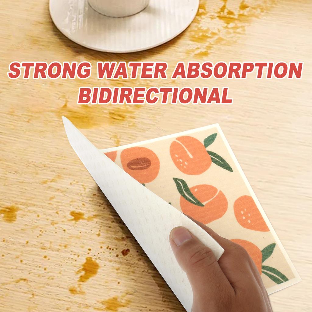 8/2Pcs Kitchen Dish Towels Absorbent Swedish Dishcloths Kitchen Dish Rags Reusable Kitchen Dishcloths Washable Dish Towels