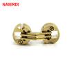 NAIERDI 4PCS 8mm Copper Barrel Hinges Cylindrical Hidden Cabinet Concealed Invisible Brass Hinges