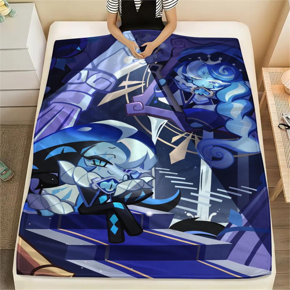 1Pc Cookie Run Kingdom Print Flannel Blanket, High quality Comfortable for All Seasons, Home Decor, Warmth and Comfort, Perfect for Christmas Gifts