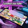 Custom Name Personalized Crayon Shin Pattern Mousepad, Laptop PC Desk Mat, Decorative Desk Mat for Home Keyboard Pad Gift