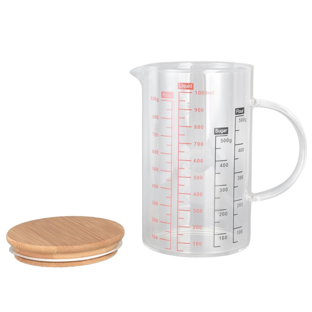 Стеклянный мерный стакан V-образная насадка Прозрачная шкала Удобная ручка Кофейные чашки из боросиликатного стекла