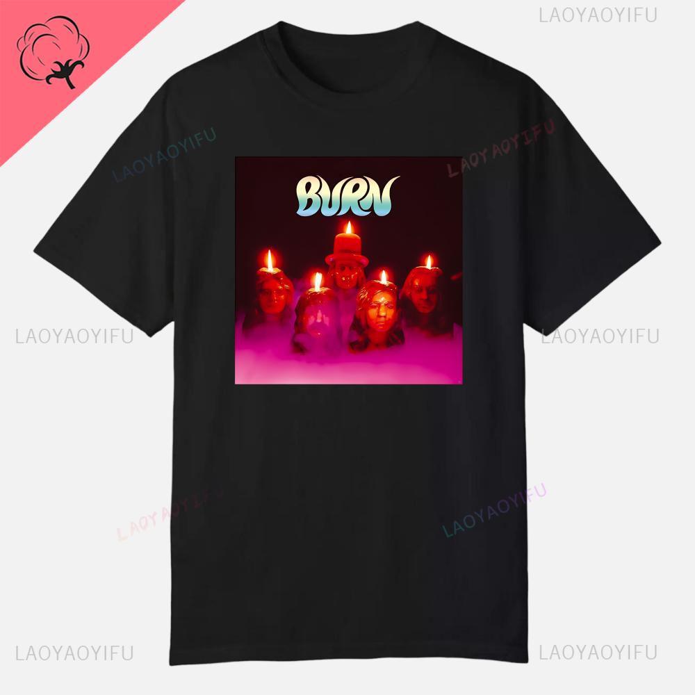 Deep Purple T-shirt Men Clothes Graphic Tops Quality Short Sleeve Tees Custom Clothing Funny Streetwear Printed Polyester Plain