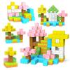 VIXA Magnetic Blocks, Magnetic Cubes, 55 Pieces, 33mm, 3D Puzzle, Spring World Motifs, Cherry Blossoms, Sunflowers, and Grass, Large Size,