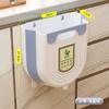 Kitchen Trash Can, Folding Household Cabinet Door Wall Hanging Storage Bin Pulling Trash Can Kitchen Waste Garbage Basket