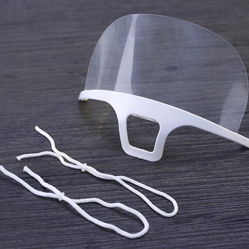 Многоразовый прозрачный щиток для рта, защищающий от запотевания и брызг слюны, пластиковая маска для рта