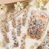 Vintage Flower Stickers 20Pcs Plants Flowers Sticker Pack Scrapbooking Collage Journal Planner Hand Account Stationer Decor
