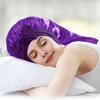 Long Satin Bonnet with Tie Band Double Layer Women Sleeping Bonnet