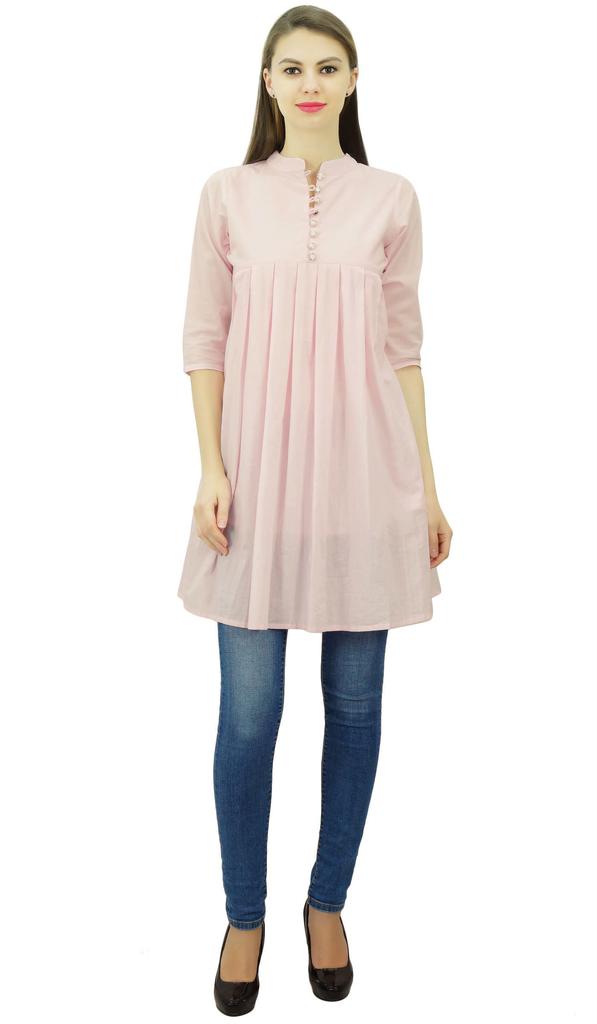 Phagun Flare Kurti Ethnic Cotton Tunic Summer Ladies Kurta Designer Blouse