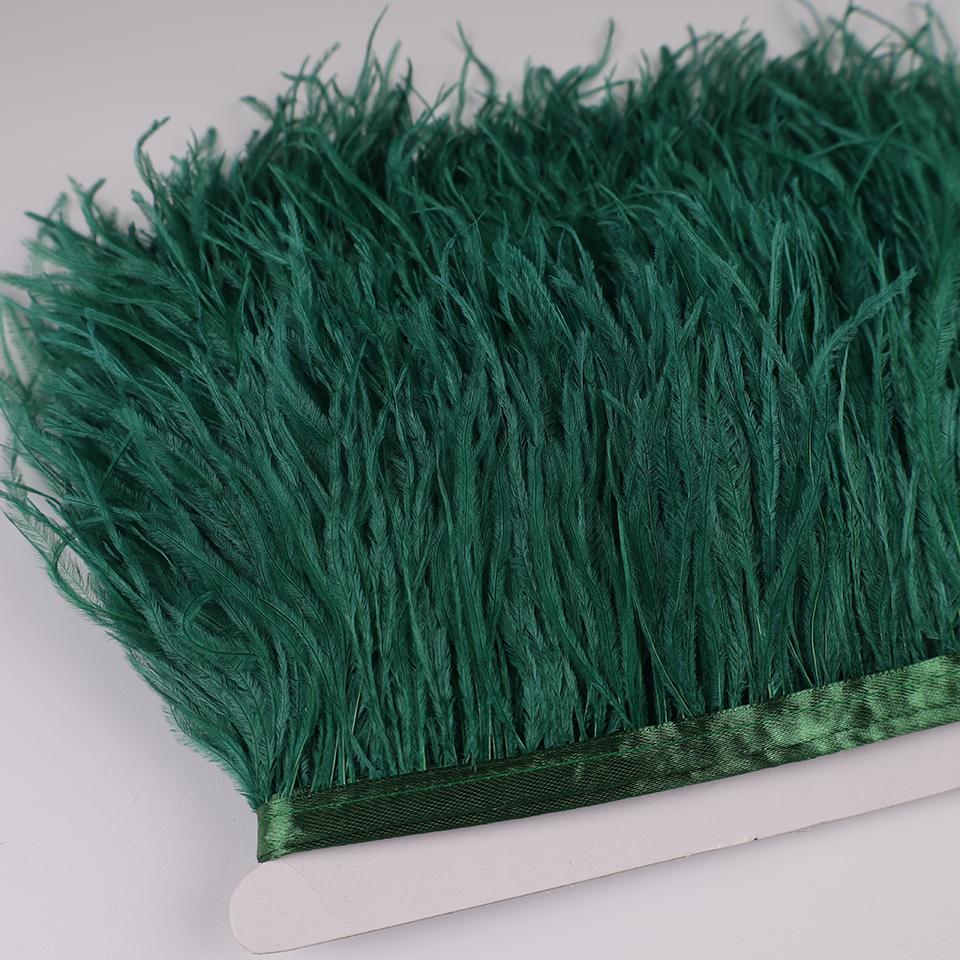 Отделка из перьев страуса 13-18 см, перья на кромке ленты, для DIY, свадебного шитья, украшения платья, поделок, аксессуаров