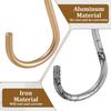 Metal Large S Hooks for Hanging, 10 Pieces Aluminum S Coffee Mug Hooks Heavy Duty Curtain Shower Hook Mutil Purpose S-Shaped Jean Hook for Closet