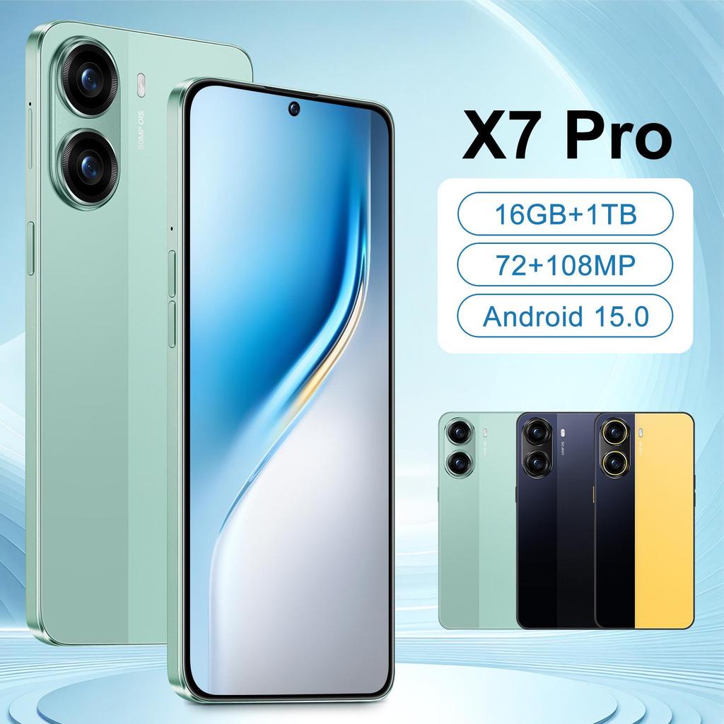 Android-смартфон X7 Pro: Ультрабольшой экран 7,3 дюйма, 16+1 ТБ, Международная версия.