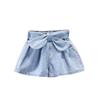 Girls Cute Bow Denim Shorts Summer Loose Short Pants For Girl 1-7 Years Elastic Waist Short Jeans Kid Girls Clothing