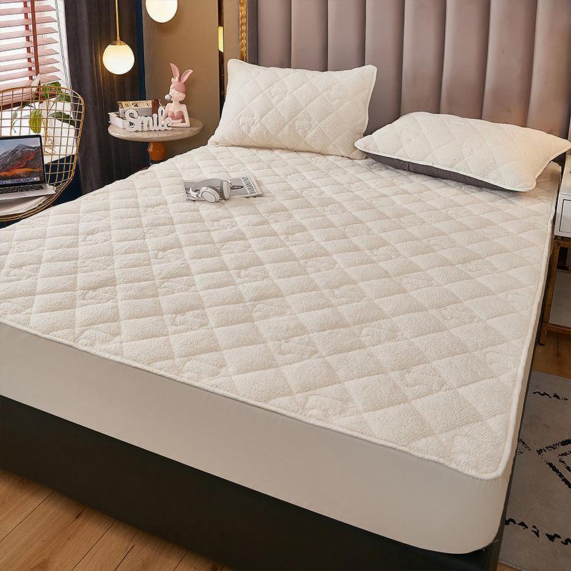 3 шт./компл. бархатное покрывало из ягненка, толстый стеганый коралловый бархатный чехол для матраса