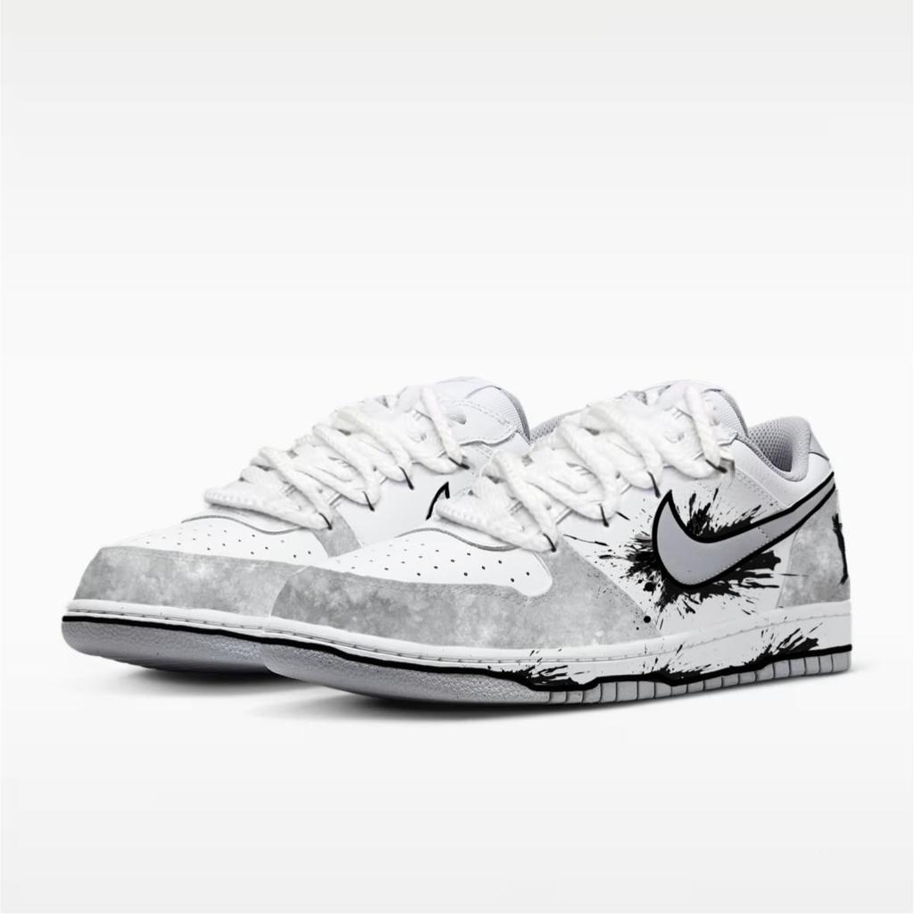 Nike Износостойкие дышащие низкие кеды для скейтборда мужские Белые Серые 355152-106(КомандаD-)
