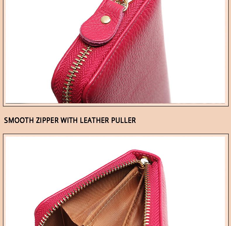 KANGAROO KINGDOM женский кошелек из натуральной кожи, длинный женский клатч, кошелек на молнии, держатель для карт