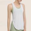 Sports Vest Women's Outer Wear Long Running Fitness Clothing Sleeveless Quick Dry T-Shirt Loose Yoga Clothing Tops
