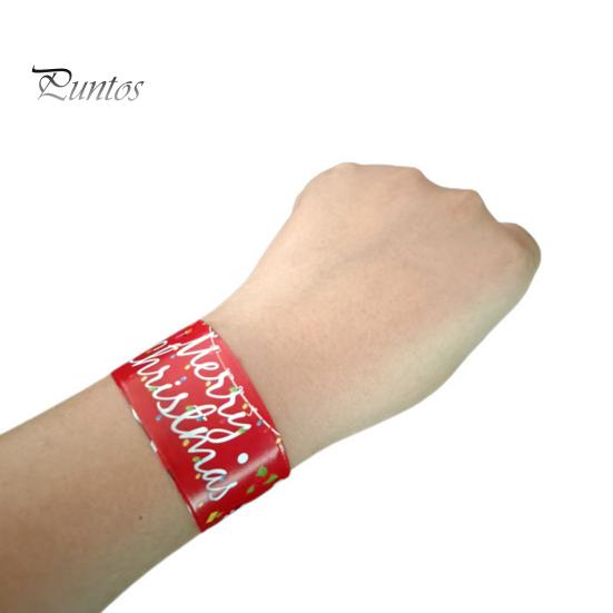 12/24/48 шт., рождественские браслеты с рисунком Санта-Клауса и оленей, круглые браслеты с хлопком для детей и взрослых