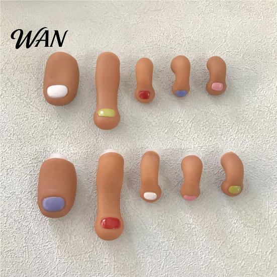 Toe Charms Nails 10Pcs Artificial Toes Set DIY 3D Shoes Decoration Comfortable Plastic Plugs with Realistic Shape Buckle Accessories for Party