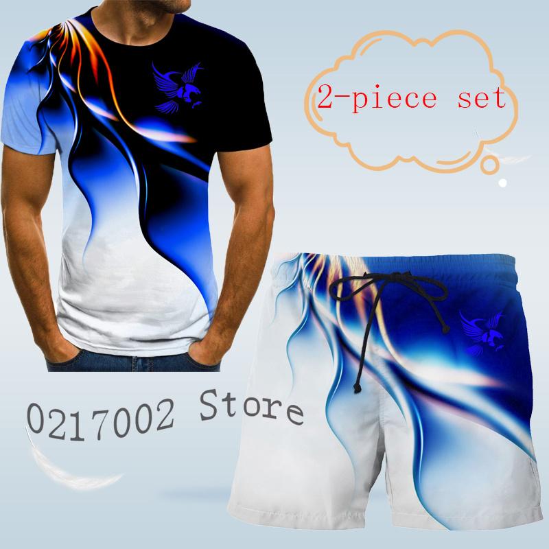 Мужская мода с принтом орла, модная 3D футболка, дизайнерский мужской костюм, рубашка, необычная мужская рубашка с коротким рукавом с принтом на Гавайском пляже