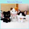Плюшевая игрушка-кошка, короткий ворс, хлопок, милая кукла-животное для детей и коллекционеров