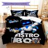 Постельное белье с узором ASTRO BOT, Комплект одеяло, Пододеяльник, Наволочка, Домашний подарок на день рождения (1 пододеяльник + 2 наволочки, без наполнителя)