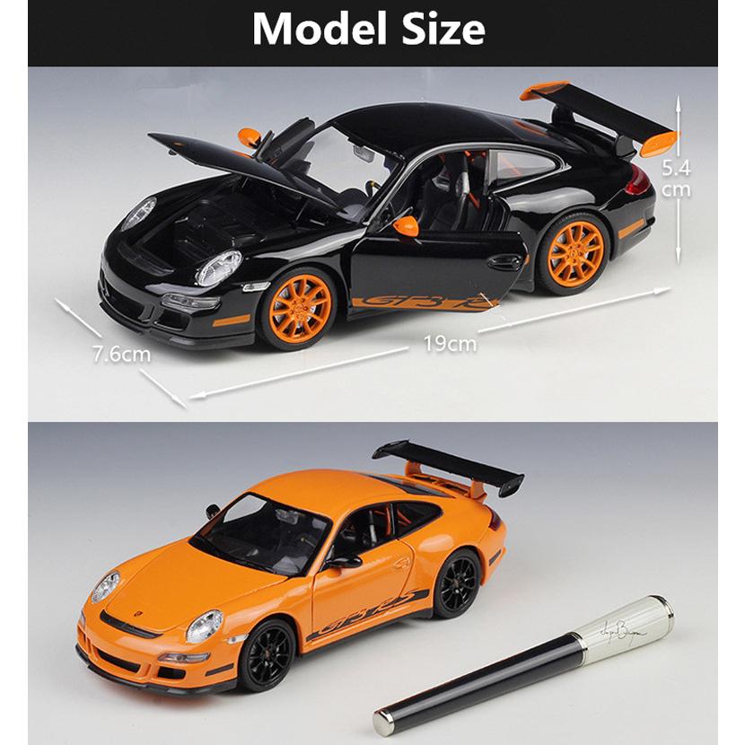 1/24 WELLY Porsche 911 GT3 RS 997 суперкар сплав автомобиль симулятор модель литья под давлением игрушечный транспорт для мальчиков на день рождения собирать игрушки подарки
