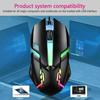USB Wired Gaming Mouse LED RGB Ergonomic 1200DPI 3 Buttons High Precision Mute Desktop Computer Office Optical Mouse PC Accessories