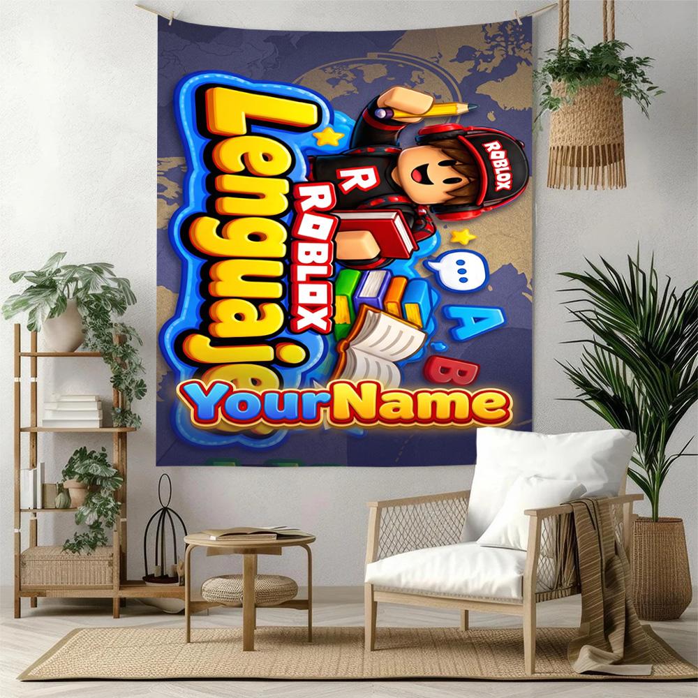 Roblox Custom Your Name Wall Decor Tapestry Art For Pet Memorial Birthdaywedding Party Backdrop Family Gift