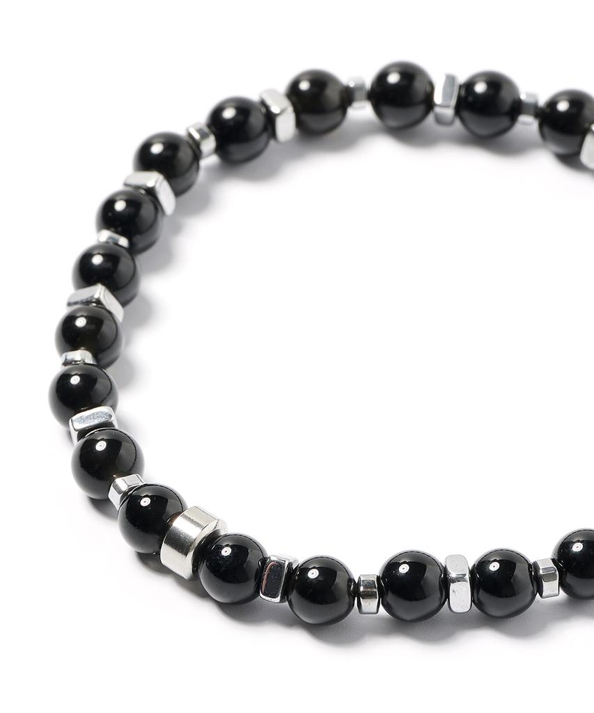 Браслет Jbans Classic 6 мм Черный Оникс Двойной Микс Чип-Браслет Морской Конёк (C2503Ac1361_Bk)