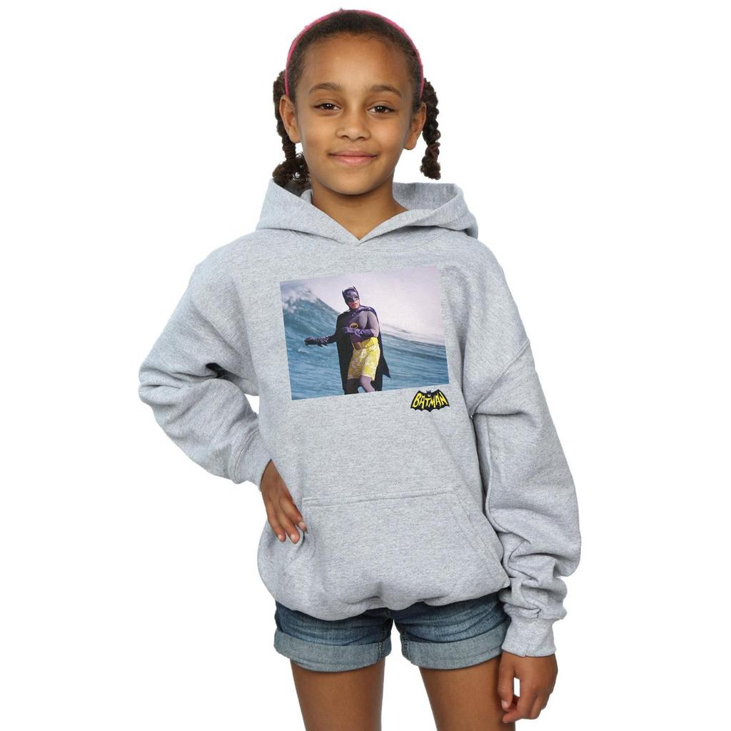 DC Comics Girls Batman TV Series Surfing Logo Hoodie