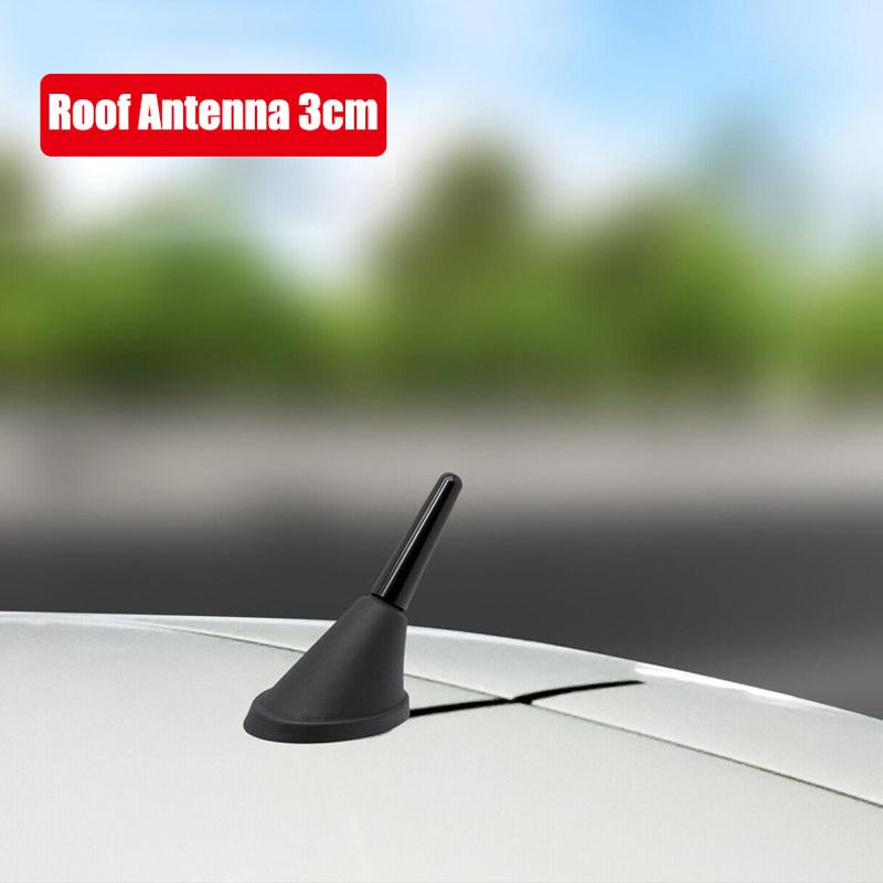 Универсальная короткая автомобильная антенна 3 см на крышу с основанием, усилитель сигнала AM/FM, адаптер, комплект для автомобиля, внедорожника, стайлинг