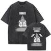 Vintage Washed Round Neck Yk Tshirt Unisex Clothing New in Top  Tees Camisetas Rock Band Radiohead Tour Album YK