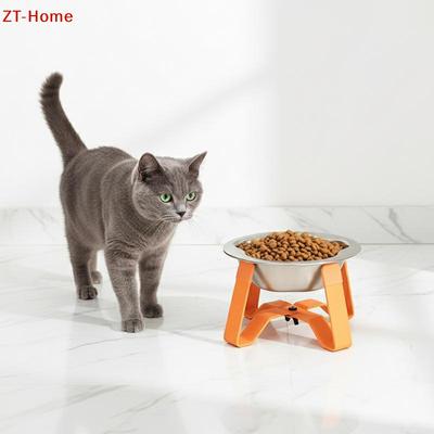 1 шт. приподнятые миски для кошек, миска для корма для кошек, нержавеющая сталь 304, ударопрочная, приподнятые товары для животных, для щенка, кошки