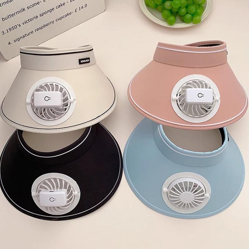 Breathable Cooling Fan Hat Sunscreen Fan Sun Visor Hat Fishing Hat Cooling Peaked Cap Hat Usb Charging Hat Fan For Sport Sunhat