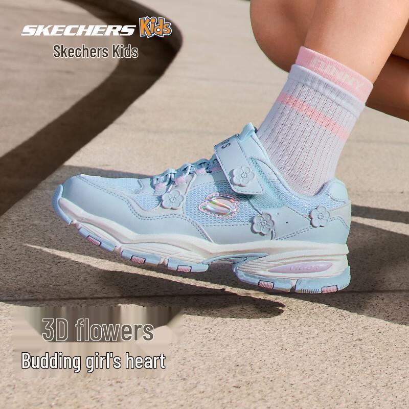 Skechers Кроссовки для девочек на липучках в стиле "папиных" 319353L