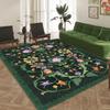 Ковер Iris Apfel Protea Forest Green для гостиной, цветочная эстетика, витиеватый готический домашний декор, ковер, противоскользящий моющийся коврик для пола