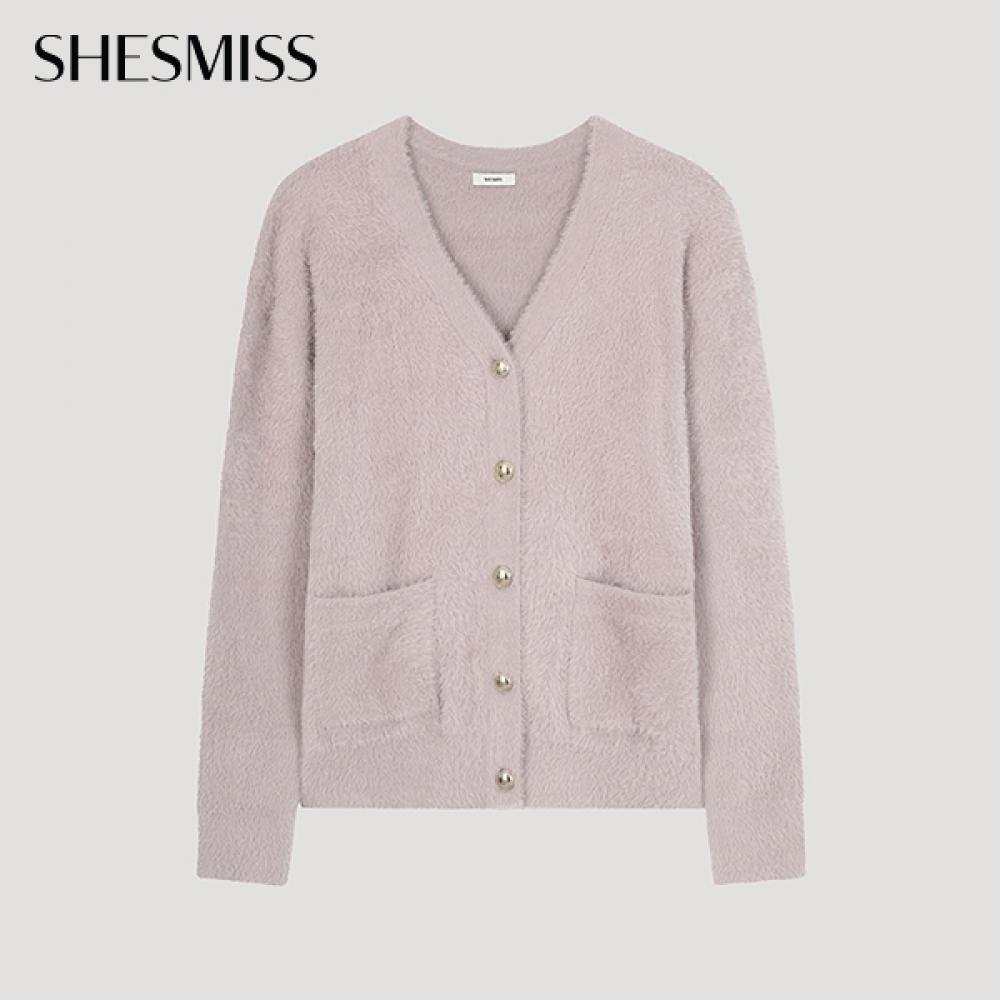 She S miSS Hairy V Neck Cardigan SSkcdo41050 Pg