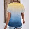 Summer Tops For Women Pattern For Women V-Neck Short Sleeve Comfy Womens Tops Oversized Tshirts