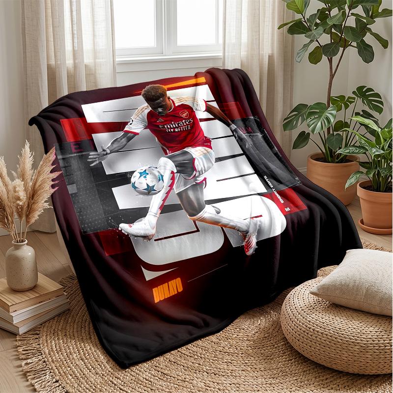 Bukayo Saka Theme blanket Soft Flannel Blanket Plush Throw Blanket Cozy Sofa Bed Blanket for Home Decor