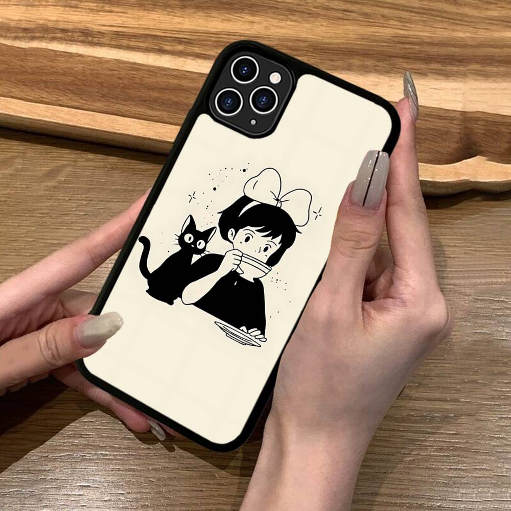 Чехол для телефона Аниме Служба доставки Ки-Ки Силикон PC+TPU Для iPhone 11 12 13 14 15 16 17 Pro Max Чехол Мобильные чехлы