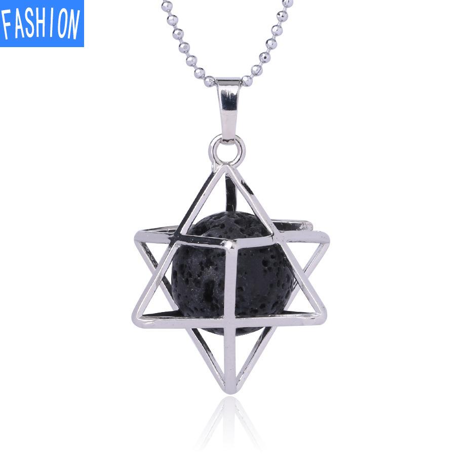 Металлическая клетка, выдолбленное ожерелье из натурального хрусталя Мелкаба с подвеской из флюорита и агата