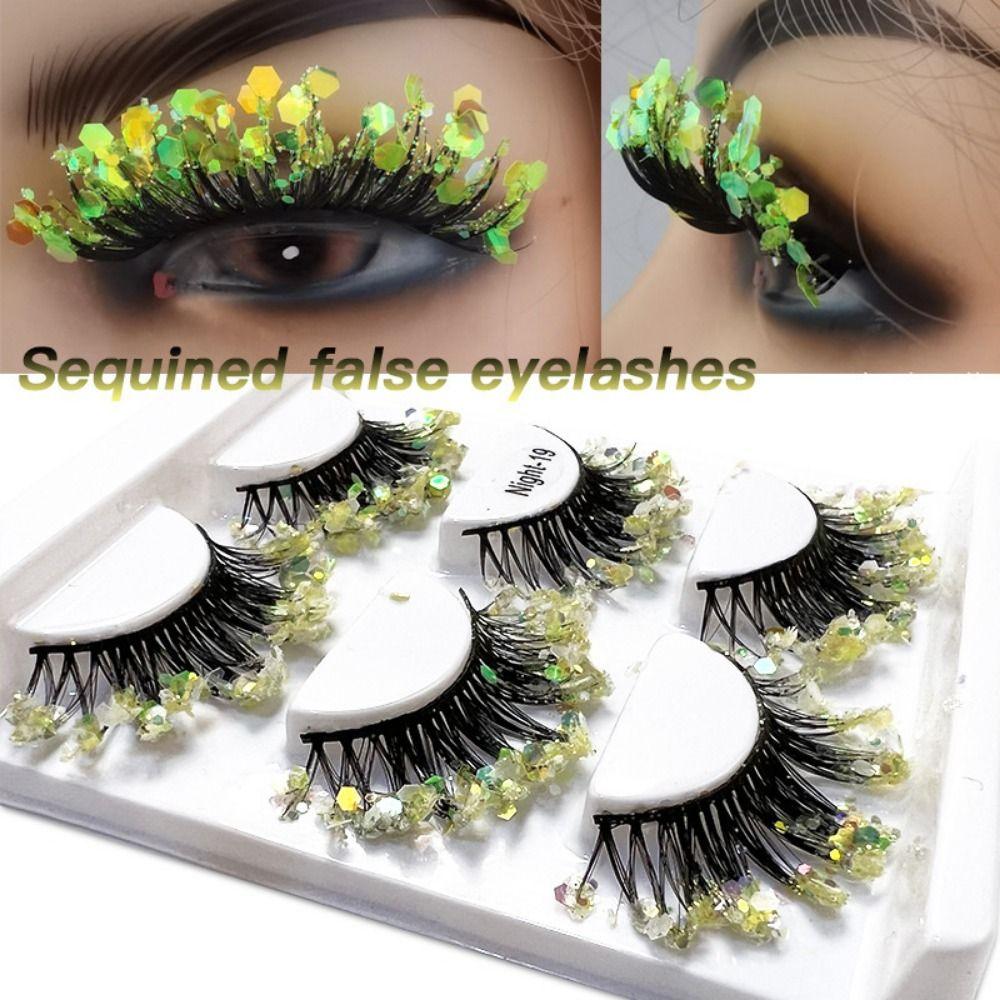 2 box Lashes Extension Luminous Eyelashes Thick Fluffy Lashes Full Strip Lashes  Women