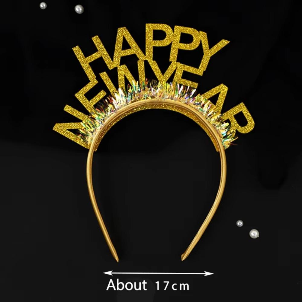 5pcs/set Cosplay Anime Party Headpiece Letter Decor Headwear HAPPY NEW YEAR Headband  Styling Tool