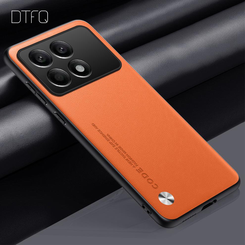Для POCO X6 Pro 5G чехол кожаный узор задняя крышка Coque Funda противоударный роскошный кожаный чехол для Xiaomi POCO X6 Pro