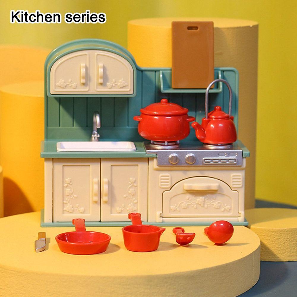 10Styles Dollhouse Miniature Bed 1/12 Chairs Model Toys New Accessories Dollhouse Decoration