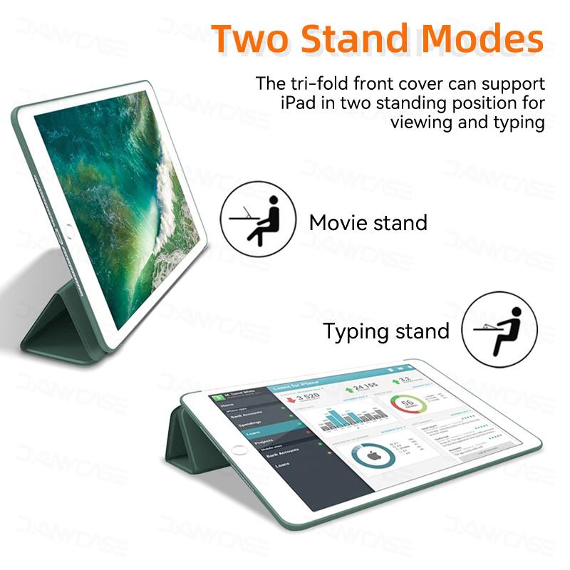 Smart Leather Cases for IPad Air 11 2024 IPad 5th Generation 9.7 Inch IPad 10th Generation 2018/2017 IPad Air2 Pro11 2022 Stand Flip Cover