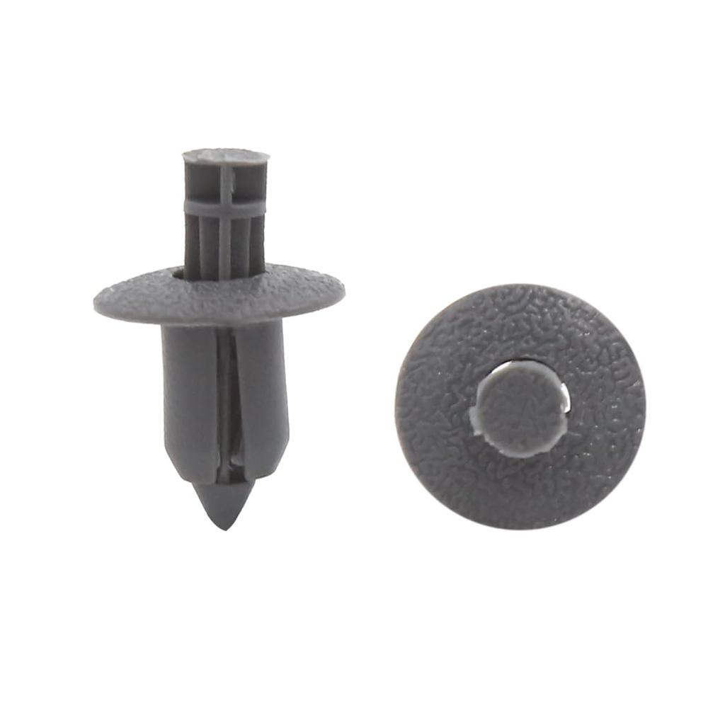 uxcell Clip/Rivet/Zipper 8mm Hole Push Type Gray 30 Pieces