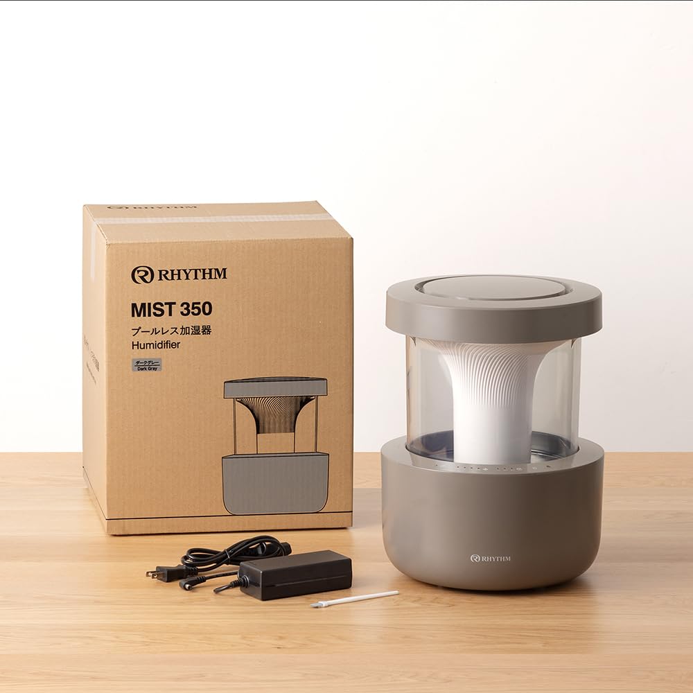 Ультразвуковой увлажнитель воздуха RHYTHM, тип 2024, легко чистится, функция сушки бака, дизайн, совместимый с 10 татами, емкость бака, съемный бак, теплый