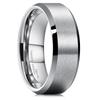 [King Will] men's ring tungsten ring silver basic width 7mm matte finish wedding ring size 26