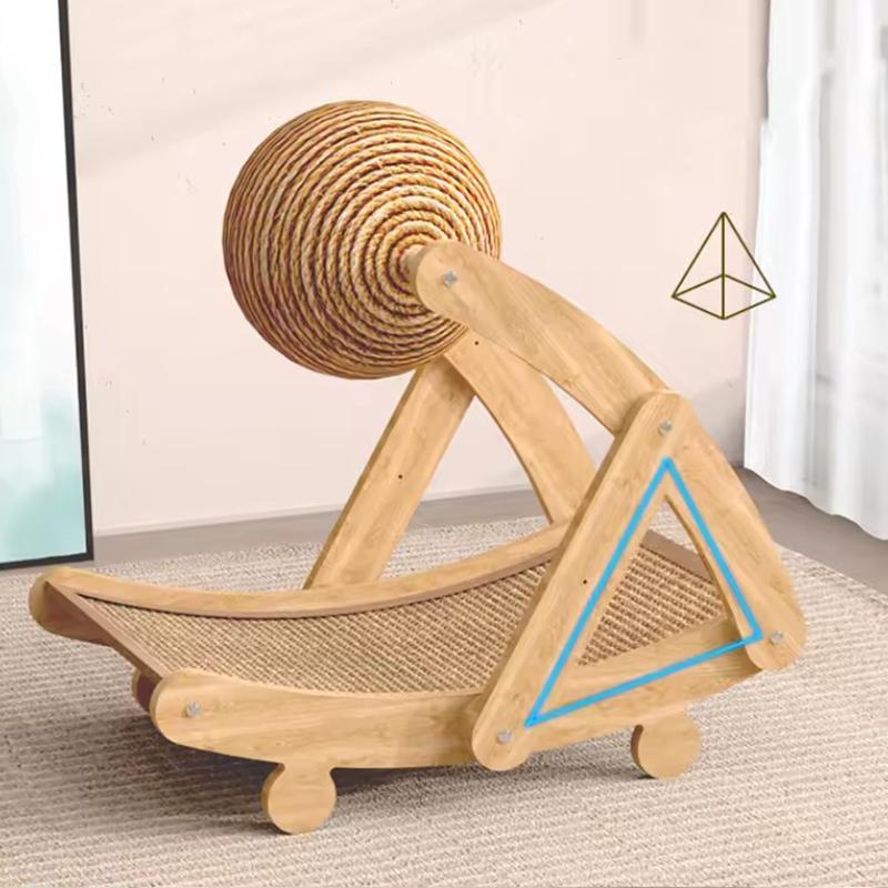 Вертикальная когтеточка с сизалевым шаром, лежанка для кошек, сизалевая, прочная, шезлонг для питомцев, износостойкая, не крошится, для домашних кошек, котят, когтеточка для питомцев